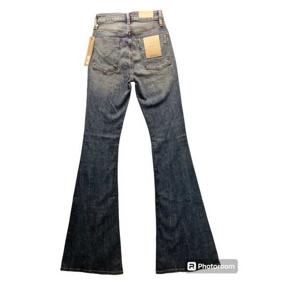Hudson Holly High-Rise Flare Denim Jeans Gravity Blue Womens Size 24 $195 NWT - Picture 2 of 7